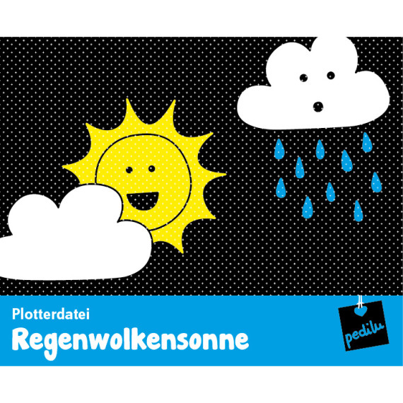 Plotterdatei Wolkenliebelei - Regenwolkensonne
